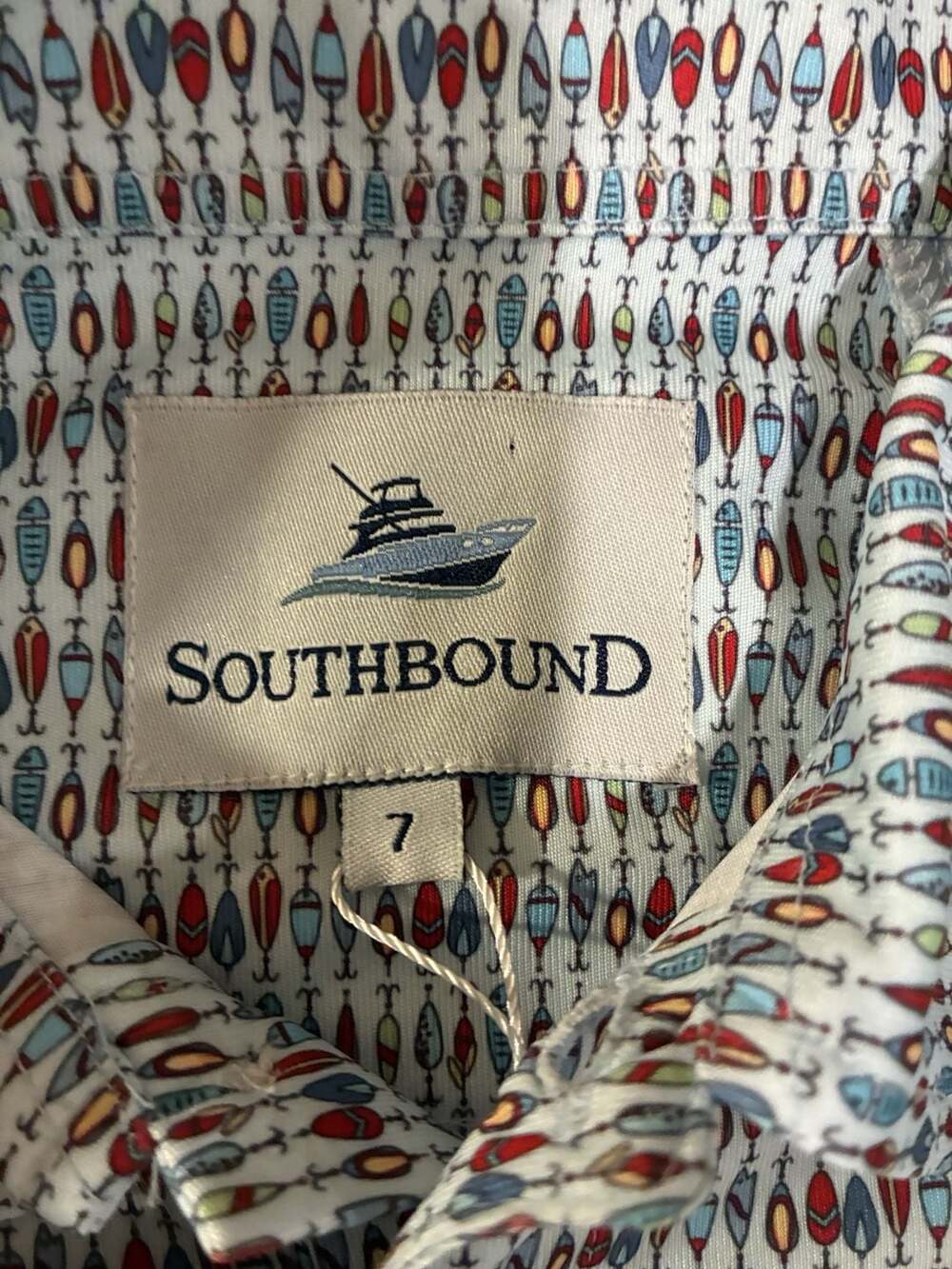 Southbound Short Sleeve Polo Size 7 Fishing Lures Print Performance